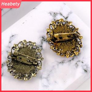 Heabety Cổ Điển Gothic Phong Cách Đầu Bức Tượng Cameo Trâm Rhinestone Trâm Cho Phụ Nữ