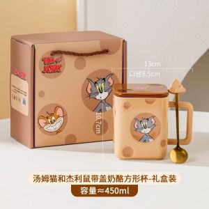 Cute Ceramics Mug 450ml Cartoon Anime Tom and Jerry Childrens Breakfast Milk Coffee Mugs Couples Gargle Cup Home Kitchenware2026