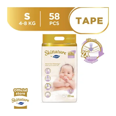 Drypers Skinature S Size Tape Baby Diaper