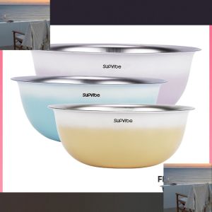 4pcs 316 Stainless Steel Colander Bowl Set Kitchen Strainer Rice Washing Bowl Vegetables Fruit Drainer Basket