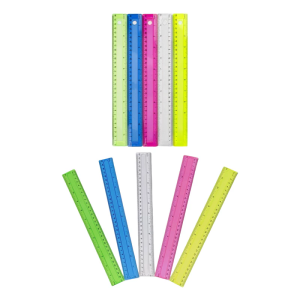 4 cái 12inch rõ ràng Cai Trị Toán Học Cai Trị đầy màu sắc thước kẻ vẽ với inch cm quy mô để vẽ phác thảo đo