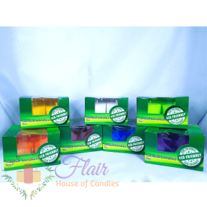 Flair VPC04 Smokeless Colored Scented Vigil Candles (4pcs/box - 16 Hours Burning Time Each) 6.5cm Tall