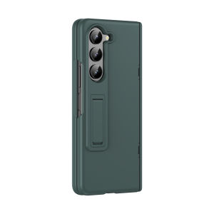 Hinge Protection Z Fold 3 4 5 6 7 Hard PC Case Standing Cover Smooth Touch Samsung Galaxy Z Fold 7 Casing Full Coverage Anti-Drop Durable Plastic Phone Case with Tempered Glass