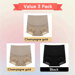 INTIMA 3PCS High-Waist Shaping Panties Women Silky Underwear Postpartum Seamless Butt-Lifting Breathable Briefs