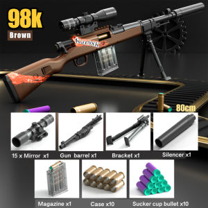 Pistol Mainan Pelempar Peluru Simulasi 98K Pistol Model Pistol AWM 98K Mainan Anak-anak Pistol