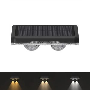 LED Solar Light Outdoor Waterproof Wall Lamp RGB 3Color Path Garden Landscape Decoration Balcony Courtyard Fence Solar Lights
