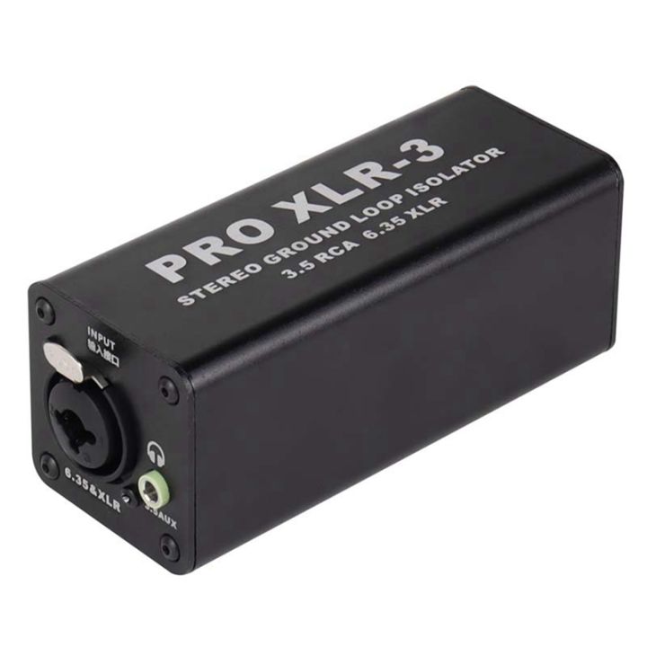 PRO XLR-3 Professional Stereo Ground Loop Isolator 3.5 RCA 6.35 XLR ...