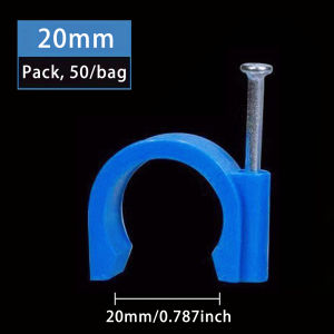 Large Size Cable Clips Pvc Pipe Clamp Round 1/2 Inch 3/4inch1inch 50pcs/100pcs Per Pack Cable Clip