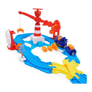 Mighty Express -Bộ Đồ Chơi Chính Hãng Ga Cảng Express Siêu Xịn - Tàu Mechanic Milo Độc Quyền Cần Cẩu Nam Châm Siêu Ngầu