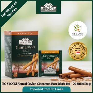 Ahmad Tea Ceylon Cinnamon Haze Black Tea – 20 Foil-Sealed Black Tea Bags | Premium Sri Lanka Ceylon Tea
