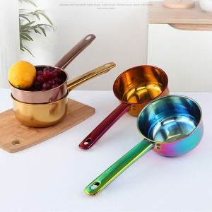 1 Pcs Stainless Steel Water Scoop Long Handle Soup Ladle Food Serving Scoop  Portable Sinks for Camping Household  Kitchenware