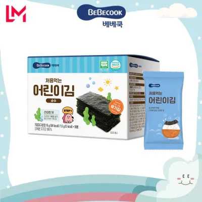 [Single] BeBecook - Babys First Organic Sun-Dried Seaweed (Non-Seasoned)