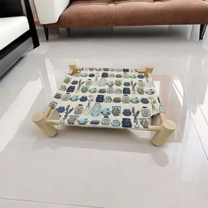 ที่นอนแมว ที่นอนสัตว์เลี้ยง เตียงแมวไม้ เปลแมว ถอดง่ายใส่ง่าย พกพาสะดวก เคลื่อนย้ายง่า เตียงนอนแมว ใช้พื้นที่ไม่เยอะ