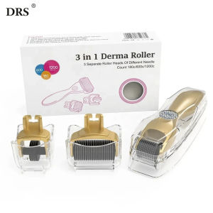 DRS 3 In 1 Microneedling Derma Roller Device Kits 180 / 600 / 1200 Needling Micro Needling Therapy MTS Skin Care Hair Growth