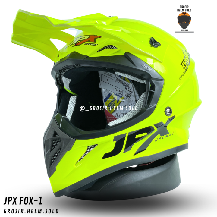 HELM CROSS FULL FACE JPX FOX 1 POLOS SOLID ORIGINAL DOT SNI Lazada Indonesia