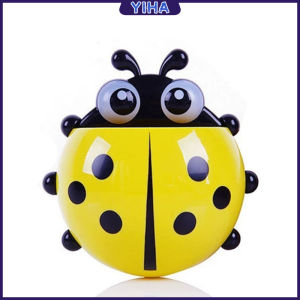 Yiha ที่เก็บแปรงสีฟัน ที่วางแปรงสีฟันลายเต่าทอง การออกแบบติดผนังแบบไม่มีรูพรุน toothbrush holder