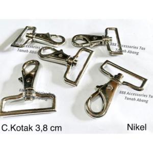 Cantolan Tas / Kaitan Tas Impor Nikel Bentuk Kotak