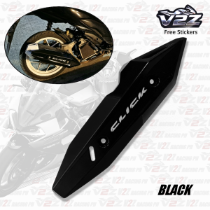 V2Z Glossy Double-Color Muffler Heat Guard for Click 125i/150i V2/V3 - ABS Plastic Construction - Durable & Long-Lasting - Multiple Color Options