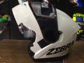 ZEBRA HELMET 978 PLAIN WHITE MODULAR DUAL VISOR. 