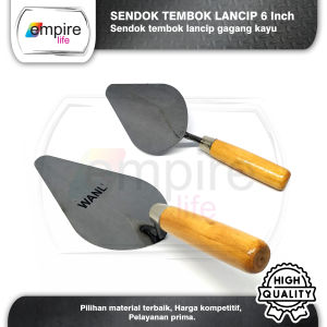 Sendok Tembok Semen Lancip 6 inch Gagang Kayu