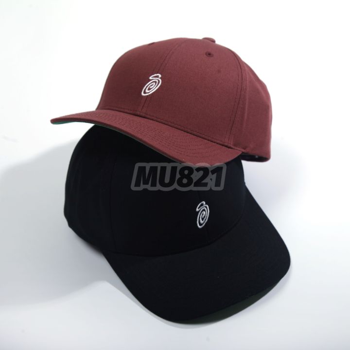 MU821 spot STUSSY SWIRLY S LOW PRO CAP embroidered spiral letters 6 ...