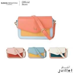 Louis Montini (Fleur De Juillet) กระเป๋าสะพายข้างผู้หญิง กระเป๋าแฟขั่น Flap bag Larkspur #5 - LY05