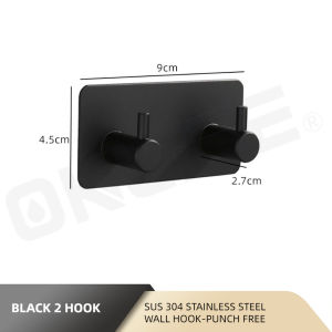 [OKLIFE. ]SUS 304 Stainless Steel Self Adhesive Hook Hanger Bathroom hooks