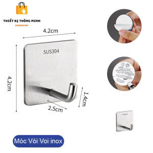 Móc Inox Treo Đồ Đa Năng Treo Đồ Dùng Cá Nhân Treo Chìa Khóa Móc Dán Tường Siêu Dính Sang Trọng