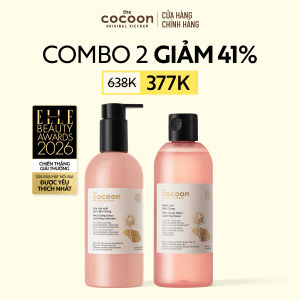 COMBO 1 Bigsize Sữa rửa mặt Sen Hậu Giang Cocoon 310ml + 1 Bigsize Nước Sen Hậu Giang Cocoon 310ml