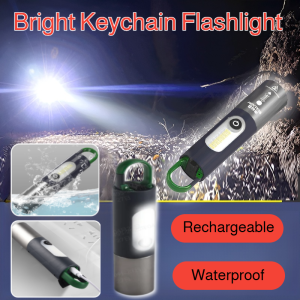 Bright Flashlight Retractable Tourch Light Usb Rechargeable Keychain Lights Waterproof Outdoor Led Light