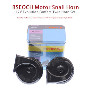 Universal Car Motorcycle Snail Horn Evolution Fanfare Twin Horn Set  Super Sound Loud Waterproof Car Horns 410/510Hz Electric Dual Tone Auto Air Horns For Car Motorcycle Truck Van