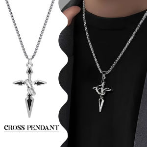 Jozoo Fashion Cross Pendant Necklace Mens and Womens Hip Hop Style Men Women Gift Jewelry Accessories