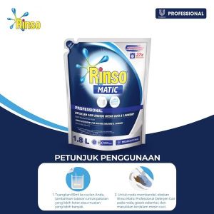 Rinso Matic Liquid Cair deterjen Detergent Professional 1.65 Liter sabun cuci baju
