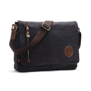 AUGUR Canvas Leather Men Messenger Bag Man Crossbody Bag Shoulder 8501