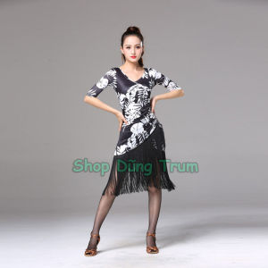 Váy Khiêu Vũ Tua Rua Dài Tay Phong Cách Trẻ Trung Siêu Đẹp