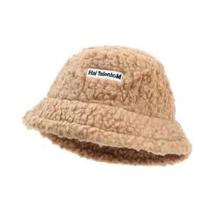 หมวกอบอุ่นขนยาว Topi Bucket ขนแกะเทียมสำหรับผู้หญิงหมวกหมวกชาวประมงหนาการเดินป่าตกปลากลางแจ้งหมวกแคมปิ้งสำหรับฤดูหนาว