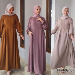 MECCA Haji Umroh Set French Khimar Rok Cadar Syar’i Crinkle Airflow