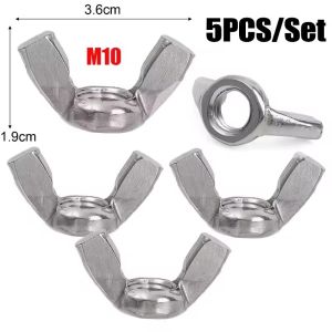 Dizoey 50Pcs Wholesale 304 Stainless Steel Butterfly Nuts Hand Tighten Wing Nuts Home Wingnuts Butterfly Nut M4 M5 M6 M8 M10 Manual Fasteners