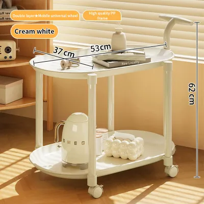 Meja Troli Multifungsi Meja Samping Sofa & Meja Kopi Bergerak Dengan Roda