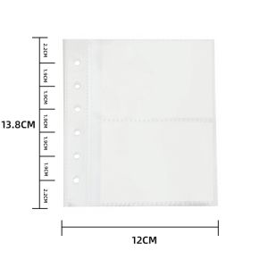 VERMILL อะคริลิก อัลบั้มรูป A5/A7/A8 ขนาด ดีไซน์คลื่นน้ำ สมุดเก็บรูปภาพ ใช้งานได้จริง ใบหลวม ที่ใส่การ์ดรูปถ่าย คอลเลกชันการ์ดภาพ