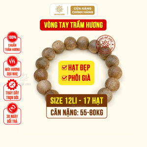 Vòng tay trầm hương tròn đơn Sơn Mộc Hương đeo tay nam nữ mang ý nghĩa phong thủy may mắn tài lộc