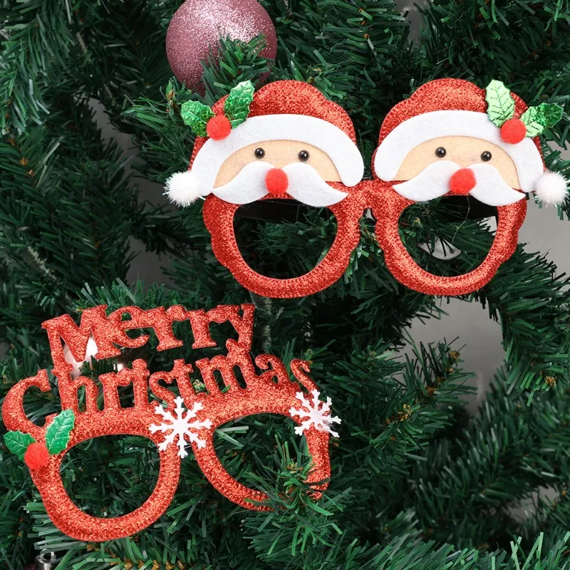 Christmas Glasses Frame Adult Kids Gift Santa Snowman Glasses
