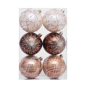 6Pcs Shatterproof Christmas Baubles Ball Hanging Ornament Christmas Tree Decoration For Wreath Mantels Winter Holiday