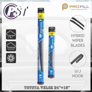 PST Hybrid Wiper Blade Set [Rubber Type] - Toyota Veloz 24"+16"