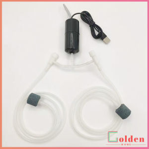 Golden อุปกรณ์ตู้ปลา USB เครื่องออกซิเจนขนาดเล็ก คอมเพรสเซอร์อากาศ  แบบพกพา  Fish tank accessories