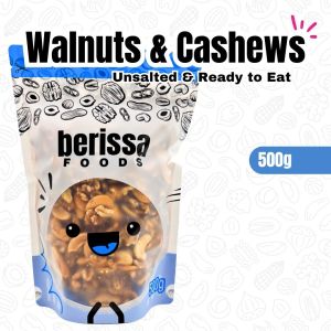 Walnuts & Cashews - ready to eat  - Berissa Foods - Unsalted Natural Snack
