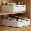 【HOSPORT】Compact Expandable Storage Box with Handles for Bedroom and Office Durable Plastic Material. 