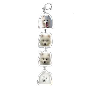 Thuận tiện Keychain dễ thương vật nuôi Móc Chìa Khóa Acrylic Dog Túi đeo quyến rũ Mặt dây chuyền hình động vật hoạt hình Keyring cho phụ nữ