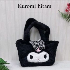 Handle Bag Cute Tas MIni Buku Totebag Motif Boneka Bahu Bahan Bulu halus Anak Sekolah Cewek Jalan2 Handbag