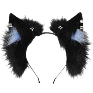 ชุดที่คาดศีรษะผ้ากำมะหยี่หูสุนัขจิ้งจอกแฟชั่นหูฟังปรับขนาดได้สำหรับชุดปาร์ตี้และสวมใส่ในชีวิตประจำวัน